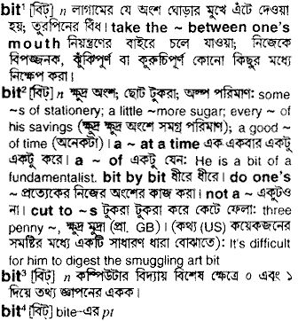 Bit Meaning In Bengali Bit ব ল অর থ